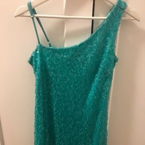One shoulder sequin dress